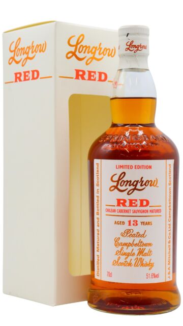 Longrow - 2020 Release Red Chilean Cabernet Sauvignon Cask Matured Campbeltown Single Malt Scotch 13 year old Whisky