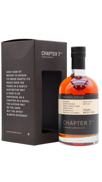 Chapter 7 - Monologue - Single Cask #16 26 year old Whisky
