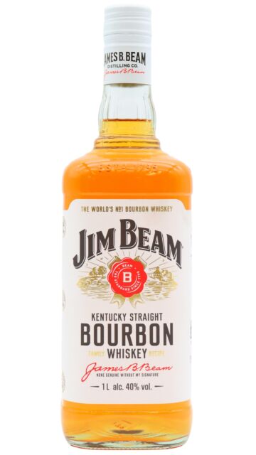 Jim Beam - White Label Kentucky Straight Bourbon 4 year old Whiskey (1 Litre)