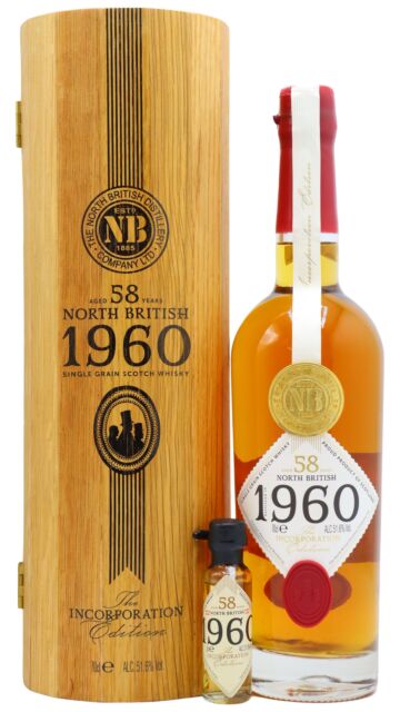 North British - The Incorporation Edition Single Grain Scotch 1960 58 year old Whisky & Miniature