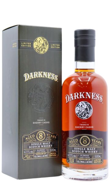 GlenAllachie - Darkness - Oloroso Sherry Cask Finish Single Malt Scotch 8 year old Whisky