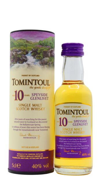 Tomintoul - Speyside Single Malt 10 year old Whisky Miniature