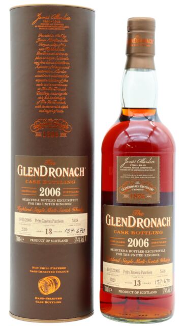 Glendronach - Single Pedro Ximenez Cask #5538 2006 13 year old Whisky (UK Exclusive)