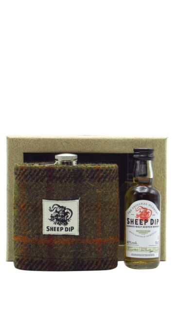 Sheep Dip - Blended Scotch Whisky Hip Flask Gift Pack
