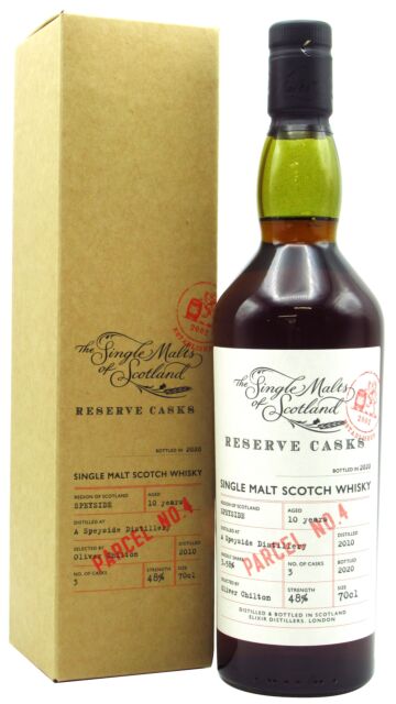 The Single Malts Of Scotland - A Speyside Distillery - Single Malts Of Scotland - Reserve Cask - Parcel #4 2010 10 year old Whisky