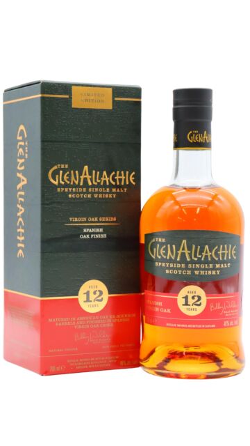 GlenAllachie - Virgin Oak Series - Spanish Oak Wood Finish Single Malt Scotch 12 year old Whisky