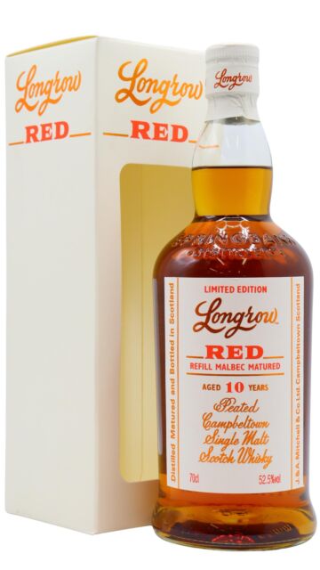Longrow - 2020 Release Red Refill Malbec Cask Matured Campbeltown Single Malt Scotch 10 year old Whisky