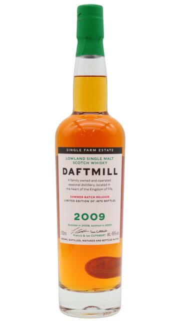 Daftmill - Summer Batch 2020 Release Single Malt Scotch 2009 10 year old Whisky