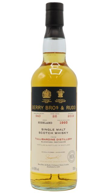 Tullibardine - Berry Bros & Rudd - Single Cask #940 1993 26 year old Whisky