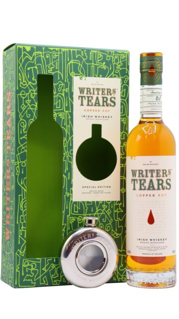 Writers Tears - Copper Pot Irish Whiskey Hip Flask Gift Pack