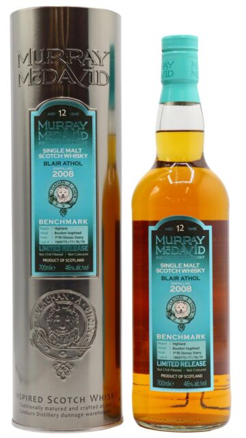 Blair Athol - Murray McDavid Benchmark Single Malt Scotch 2008 12 year old Whisky