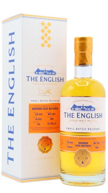 The English - 1st Fill Bourbon Cask Matured Small Batch Single Malt 2016 5 year old Whisky