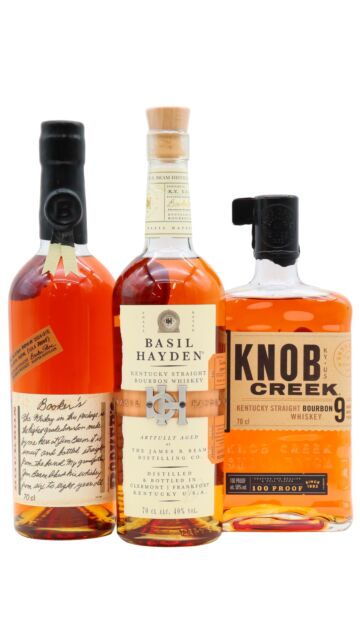 James B. Beam Distilling Co. - Knob Creek, Basil Hayden's & Booker's Small Batch Bourbon Whiskey Bundle
