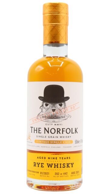 The English - The Norfolk Vintage Single Cask Rye 2012 9 year old Whisky