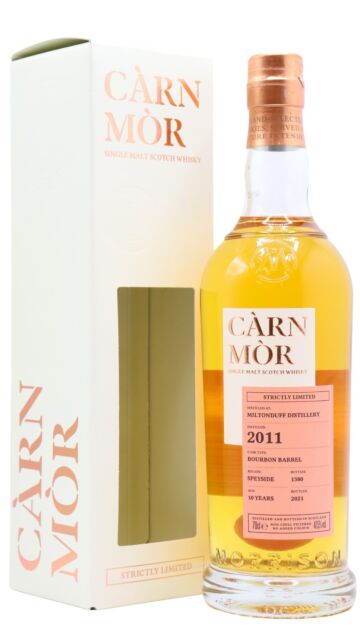 Miltonduff - Carn Mor Strictly Limited Bourbon Cask Finish Single Malt Scotch 2011 10 year old Whisky