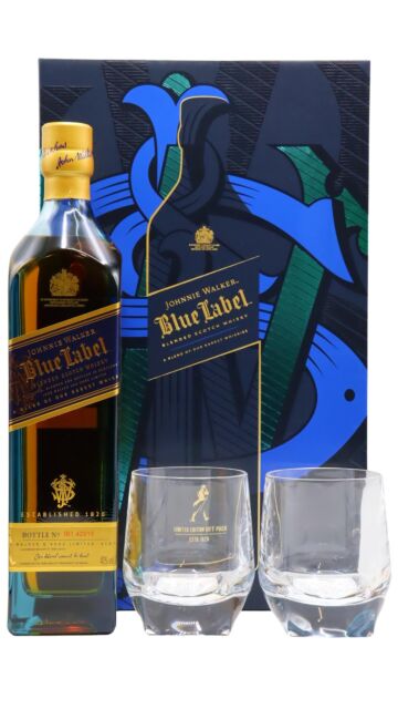 Johnnie Walker - Blue Label Limited Edition Blended Scotch Whisky Glass Pack