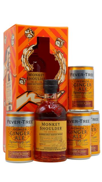 Monkey Shoulder - Blended Scotch Whisky Fever Tree Ginger Monkey Gift Pack