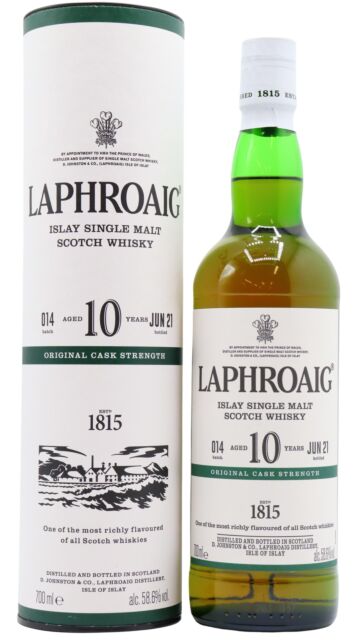 Laphroaig - Cask Strength Batch 014 Islay Single Malt Scotch 10 year old Whisky