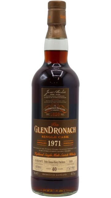 Glendronach - Batch 4 Single Pedro Ximenez Sherry Cask #1436 1971 40 year old Whisky