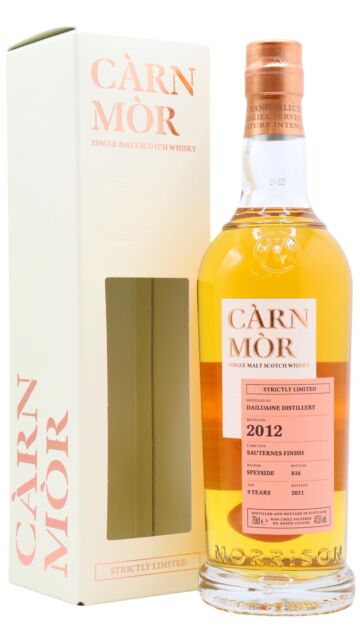 Dailuaine - Carn Mor Strictly Limited Sauternes Wine Cask Finish Single Malt Scotch 2012 9 year old Whisky