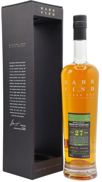 Braeval - Braes Of Glenlivet - Gleann Mor Rare Find Single Cask #165617 1994 27 year old Whisky