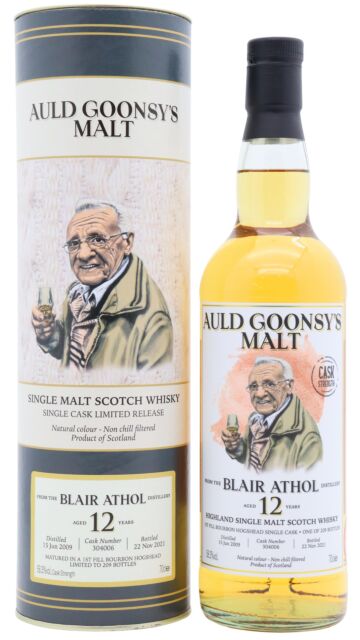 Blair Athol - Auld Goonsy's Single Cask #304006 2009 12 year old Whisky