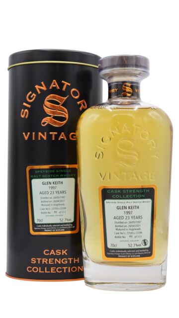 Glen Keith - Signatory Vintage Cask Strength Collection Single Malt Scotch 1997 23 year old Whisky