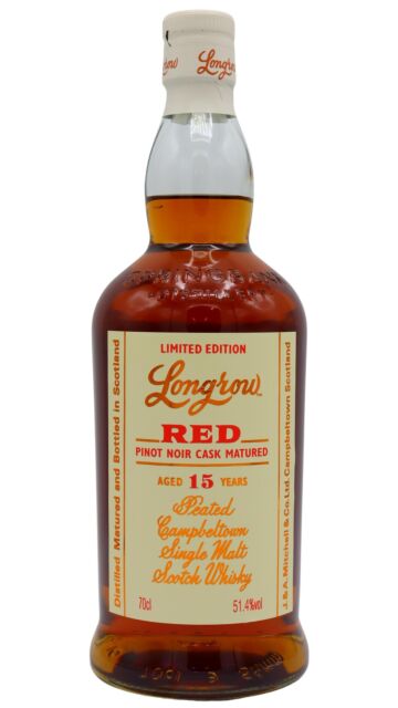Longrow - 2022 Release Red Pinot Noir Cask Matured Campbeltown Single Malt Scotch 15 year old Whisky