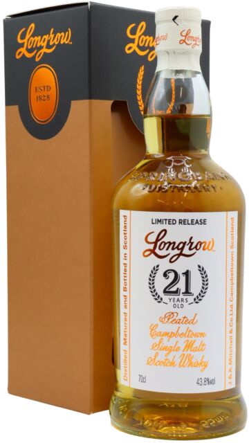 Longrow - 2021 Release Campbeltown Single Malt Scotch 21 year old Whisky