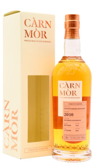 Mannochmore - Carn Mor Strictly Limited Bourbon Cask Finish Single Malt Scotch 2010 11 year old Whisky