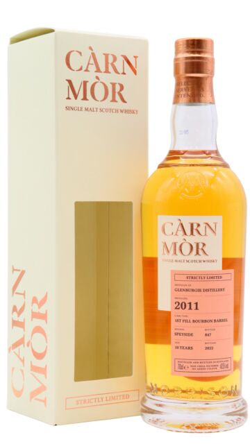Glenburgie - Carn Mor Strictly Limited First Fill Bourbon Cask Finish Single Malt Scotch 2011 10 year old Whisky