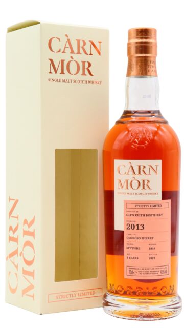 Glen Keith - Carn Mor Strictly Limited Oloroso Sherry Cask Finish Single Malt Scotch 2013 8 year old Whisky