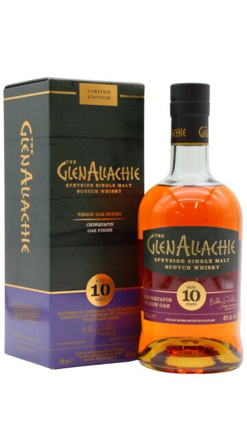 GlenAllachie - Chinquapin Virgin Oak Finished Single Malt Scotch 10 year old Whisky
