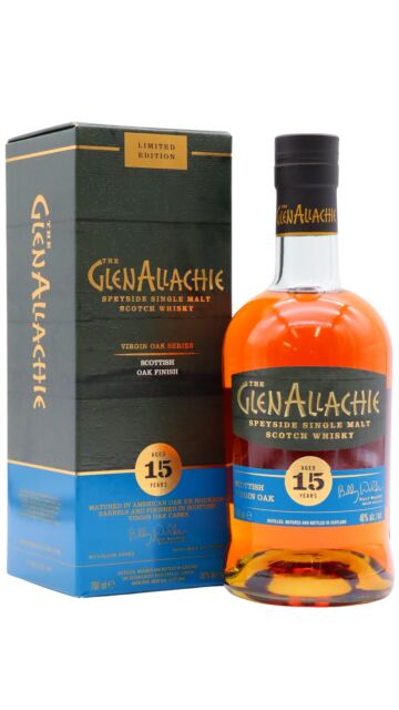 GlenAllachie - Scottish Virgin Oak Finished Single Malt Scotch 15 year old Whisky