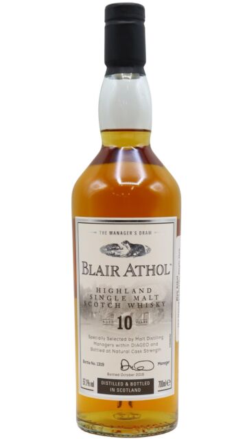 Blair Athol - The Managers Dram - Single Malt 10 year old Whisky