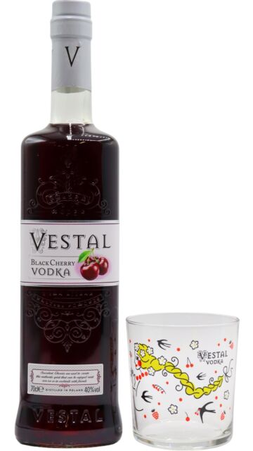 Vestal - Black Cherry Polish Vodka (Includes Branded Glass)