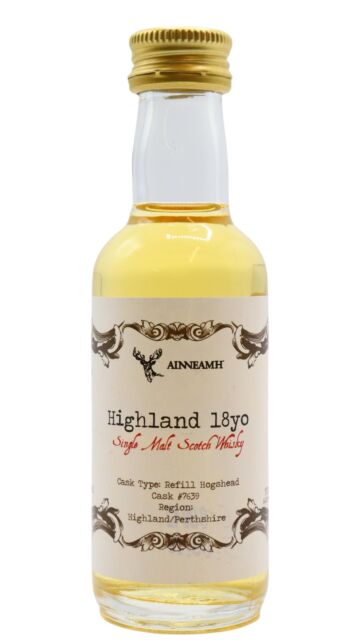 Undisclosed Highlands - Ainneamh - Single Cask #7639 18 year old Whisky Miniature