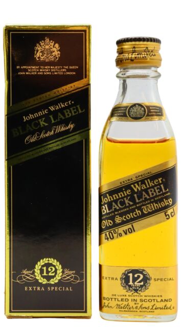 Johnnie Walker - Black Label Blended Scotch Whisky Miniature (Old Bottling)