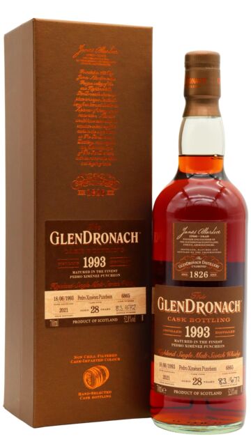Glendronach - Batch 19 Single Pedro Ximenez Sherry Cask #6865 1993 28 year old Whisky