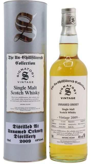 Undisclosed Orkney - Signatory Vintage Single Malt Scotch 2009 12 year old Whisky