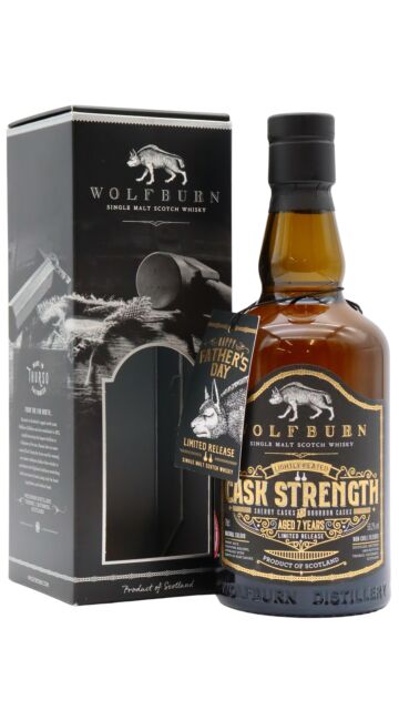 Wolfburn - 2022 Fathers Day Release Lightly Peated Cask Strength Highland Single Malt Scotch 7 year old Whisky