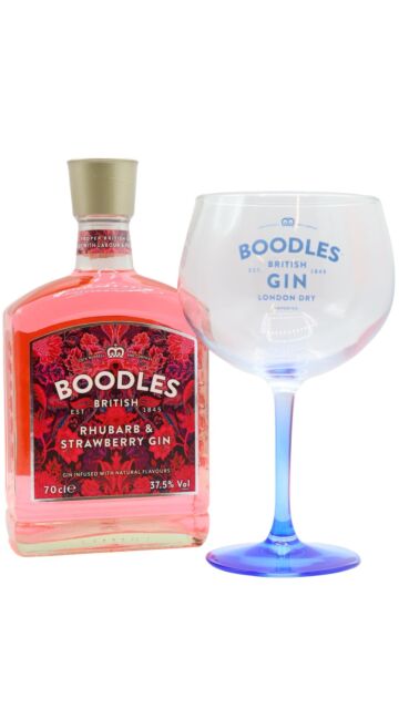 Boodles - Strawberry & Rhubarb Gin (Includes Copa Glass)