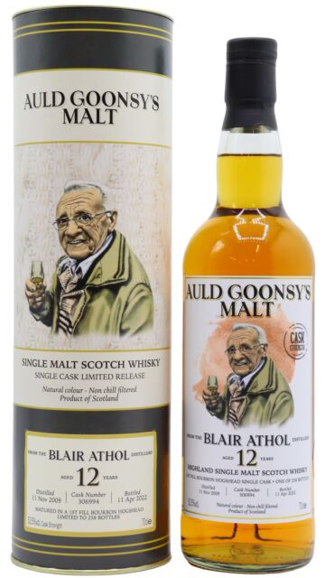 Blair Athol - Auld Goonsy's Single Cask #306994 2009 12 year old Whisky