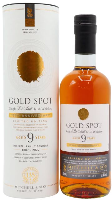 Gold Spot - 135th Anniversary Limited Edition Single Pot Still Irish 9 year old Whiskey