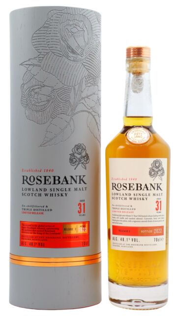 Rosebank (silent) - Release #2 Single Malt Scotch 1990 31 year old Whisky