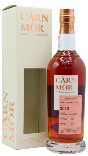 Glen Keith - Carn Mor Strictly Limited Pedro Ximenez Cask Finish Single Malt Scotch 2013 9 year old Whisky
