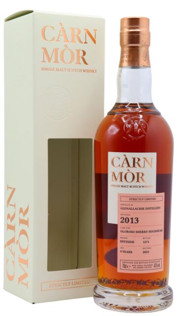 GlenAllachie - Carn Mor Strictly Limited Oloroso Sherry Cask Finish Single Malt Scotch 2013 9 year old Whisky