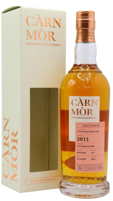 Linkwood - Carn Mor Strictly Limited Calvados Brandy Cask Finish Single Malt Scotch 2011 10 year old Whisky