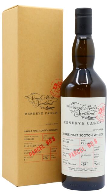 Glen Elgin - Single Malts Of Scotland - Reserve Cask - Parcel #8 2008 13 year old Whisky