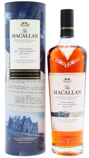 The Macallan - James Bond 60th Anniversary Release - Decade VI Single Malt Scotch Whisky